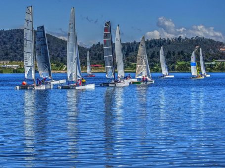 WSC Wallerawang Sailing Club on Lake Wallace in Autumn