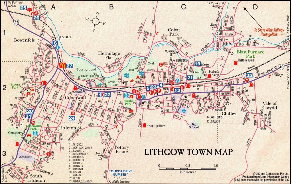 Lithgow Town Map
